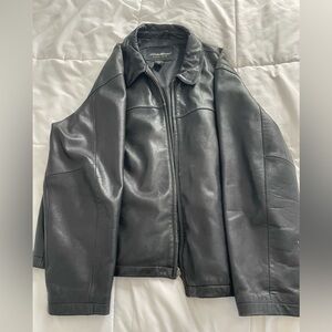 Eddie Bauer Vintage Black Leather Jacket - XL
